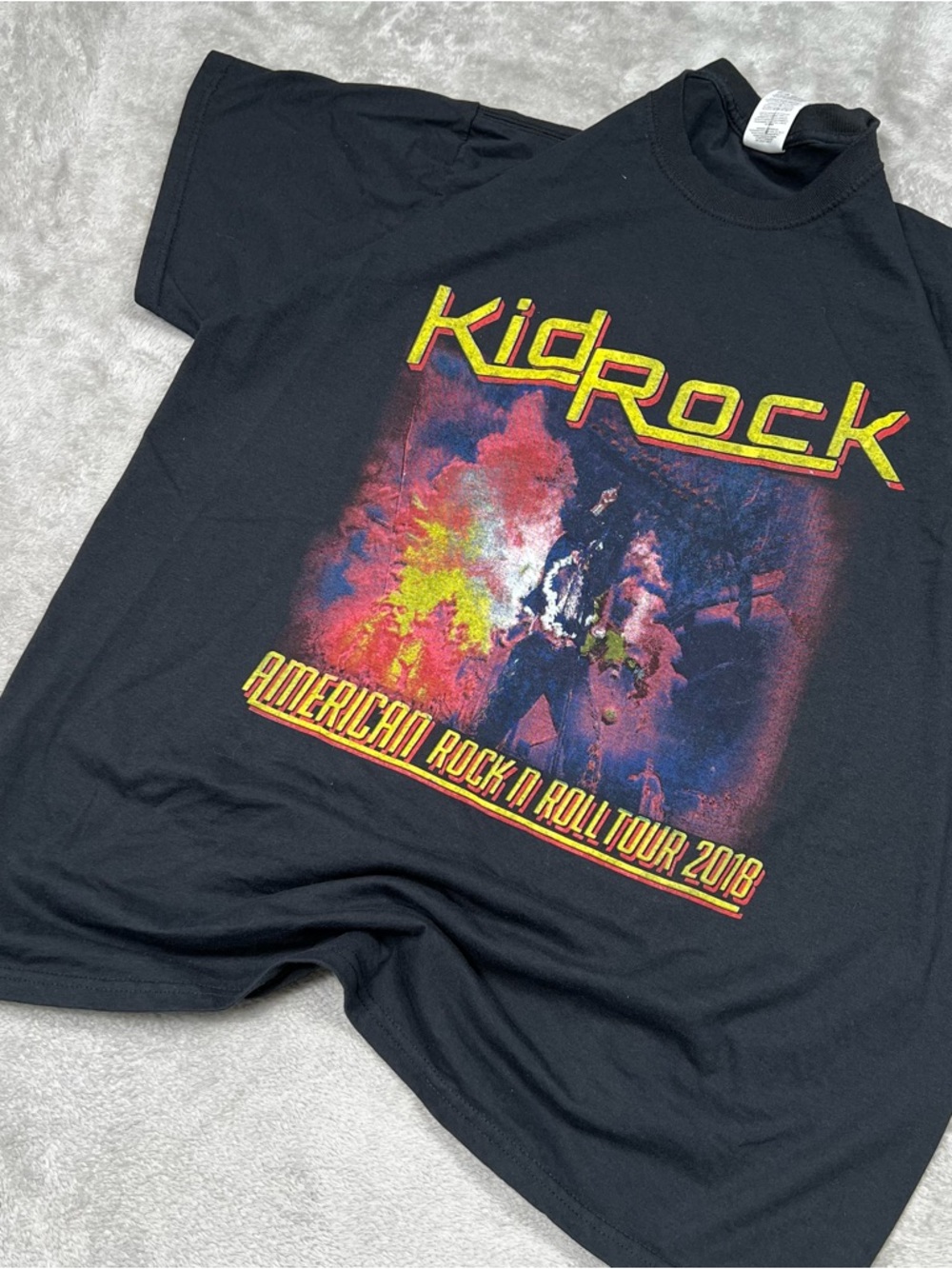 Kid Rock American Rock n Roll 2018 Tour Tee Mens XL Black Concert T Shirt